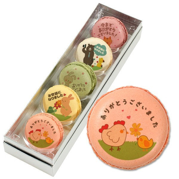 退職 お菓子 お世話になりました メッセージマカロン お礼 挨拶