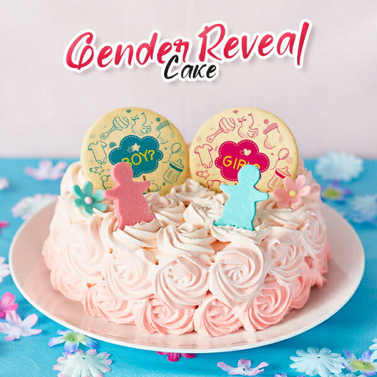 ジェンダー リビール 2023 ギフト ケーキ ローズ 6号 6～8名 5号 4～6名 性別 お披露目 ギフト ケーキ 洋菓子 お菓子 お取り寄せスイーツ 通販 人気 贈り物 おすすめ 有名 フォチェッタ focetta