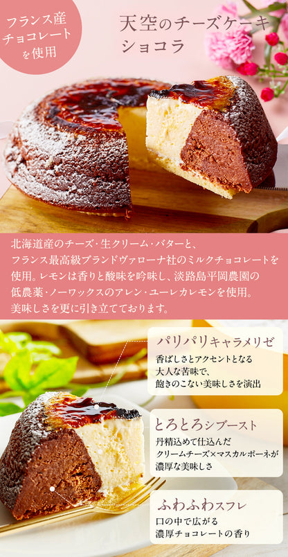 【 父の日 2023 】 天空のチーズケーキ スフレ ショコラ 食べ比べ セット スイーツ 2023 ギフト プレーン ショコラ ふわふわ 濃厚 シブースト ふわとろ フロマージュ バースデー 誕生日 お礼 ギフト プレゼント