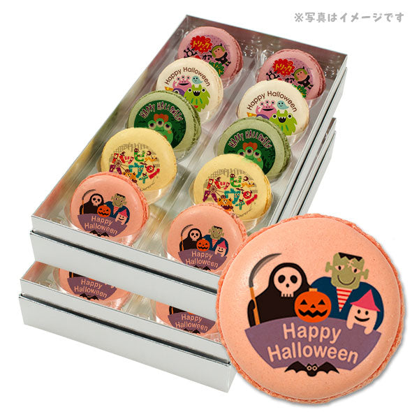 ハロウィン お菓子 メッセージマカロン モンスターたちが大騒ぎ パンプキンナイト セット 手作り スイーツ ギフト